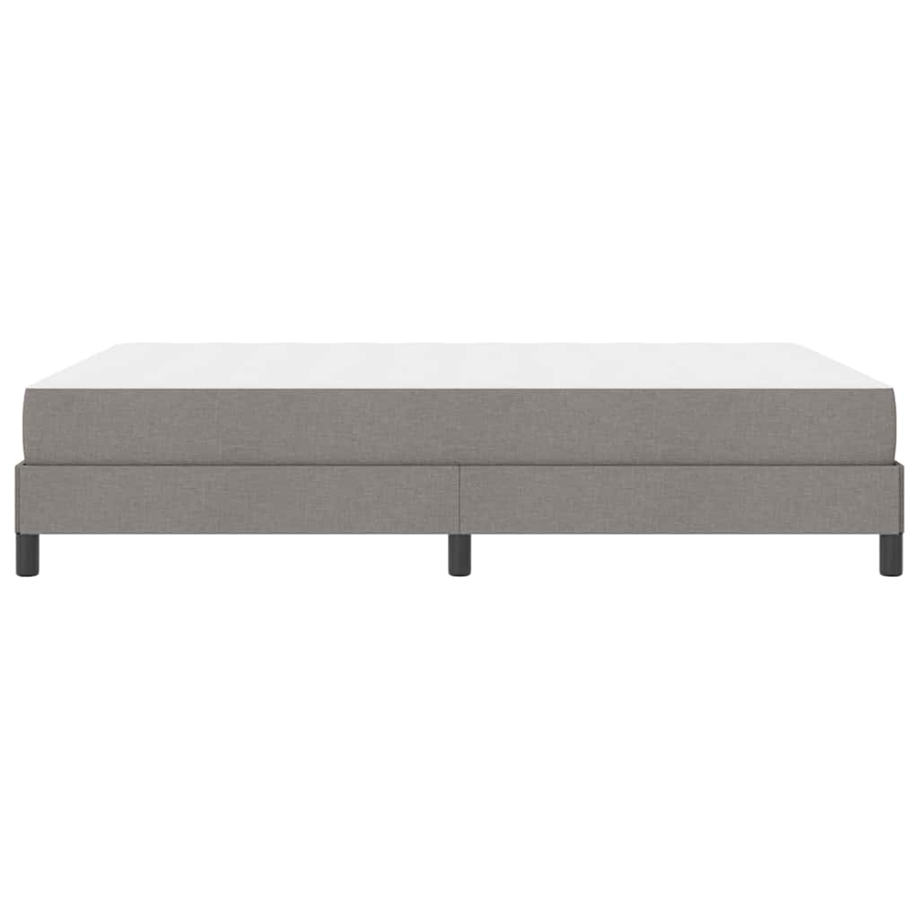 Box Spring Seng Med Madras Gråbrun 160 X 200 Cm Stof - Billede 8