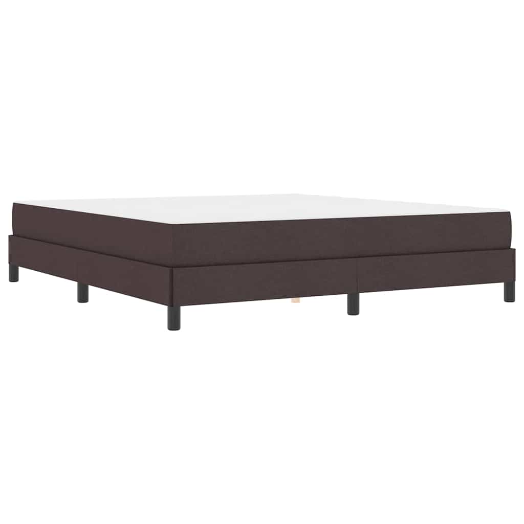 Box Spring Seng Med Madras Mørkebrun 180 X 200 Cm Stof - Billede 2