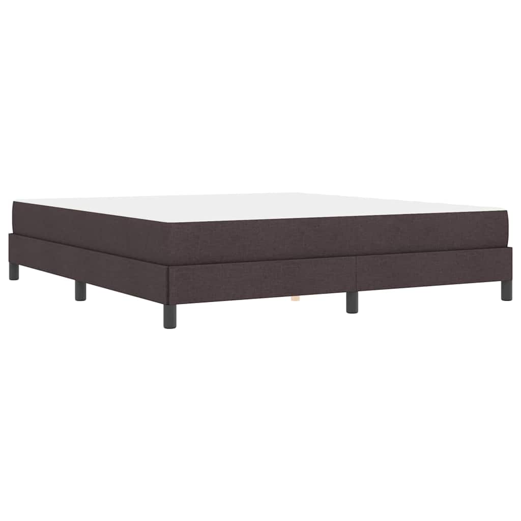 Box Spring Seng Med Madras Mørkebrun 180 X 200 Cm Stof - Billede 8
