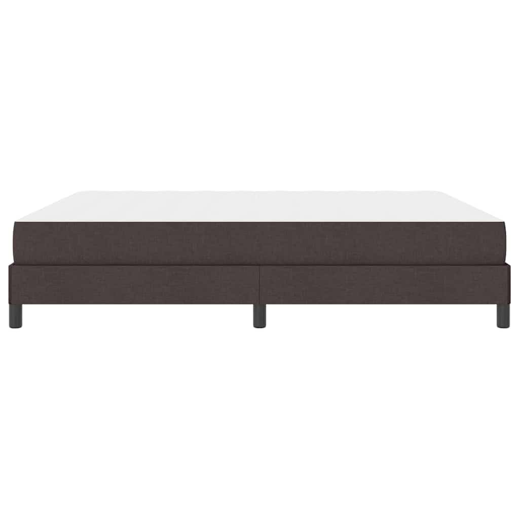 Box Spring Seng Med Madras Mørkebrun 180 X 200 Cm Stof - Billede 7
