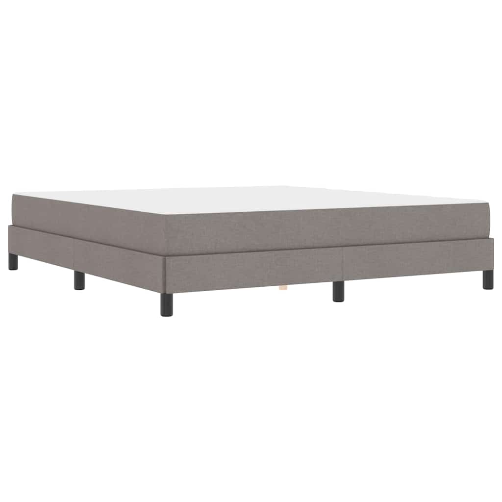 Box Spring Seng Med Madras Gråbrun 180 X 200 Cm Stof - Billede 2