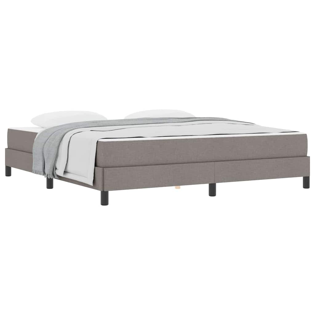 Box Spring Seng Med Madras Gråbrun 180 X 200 Cm Stof - Billede 3