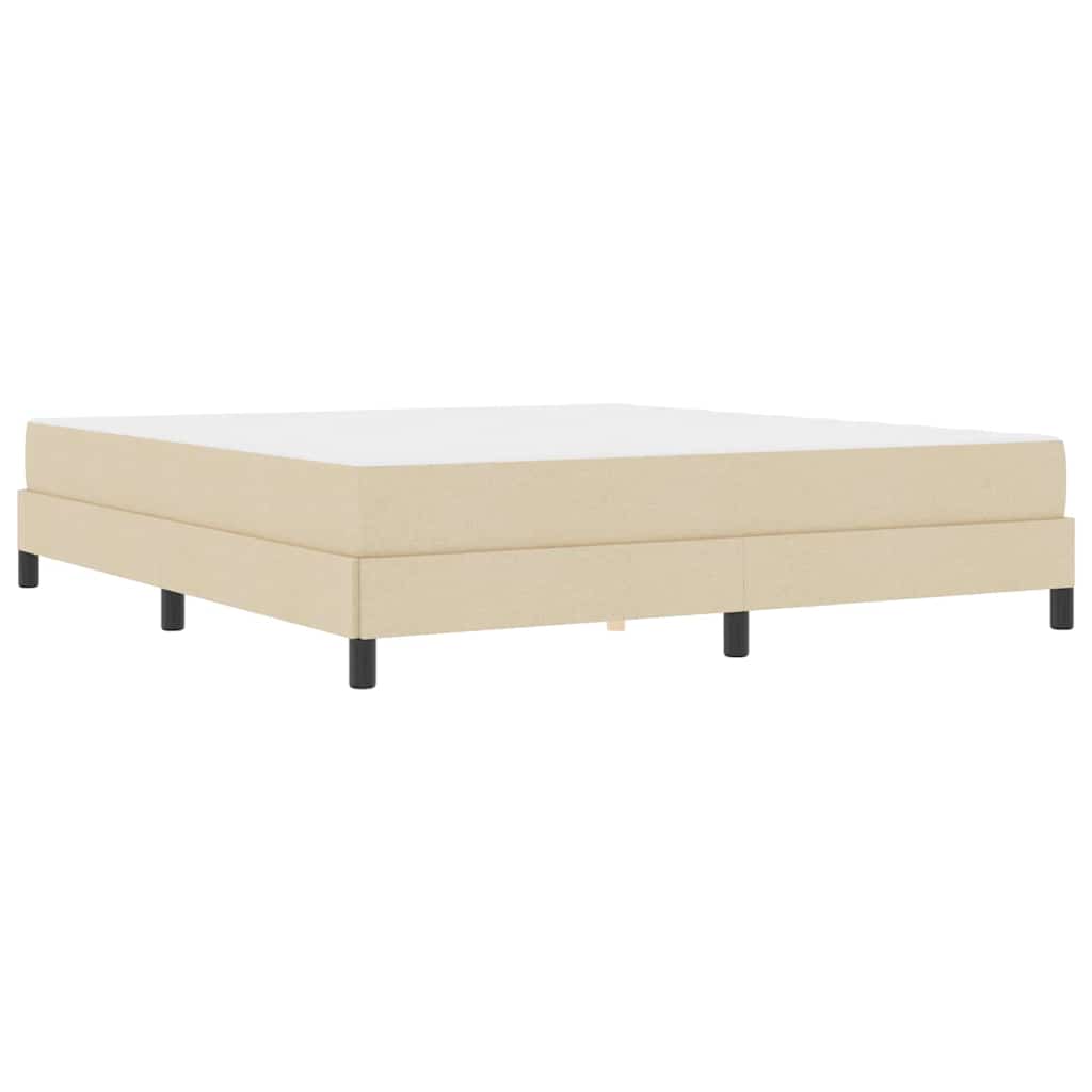 Box Spring Seng Med Madras Creme 180 X 200 Cm Stof - Billede 2