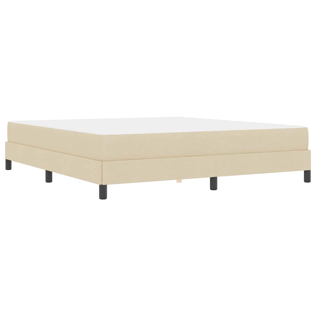 Box Spring Seng Med Madras Creme 180 X 200 Cm Stof - Billede 8