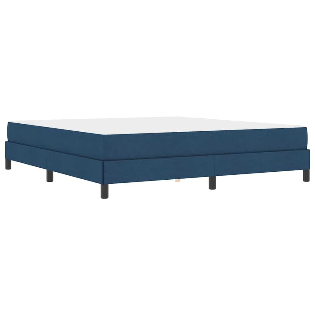 Box Spring Seng Med Madras Blå 180 X 200 Cm Stof - Billede 2