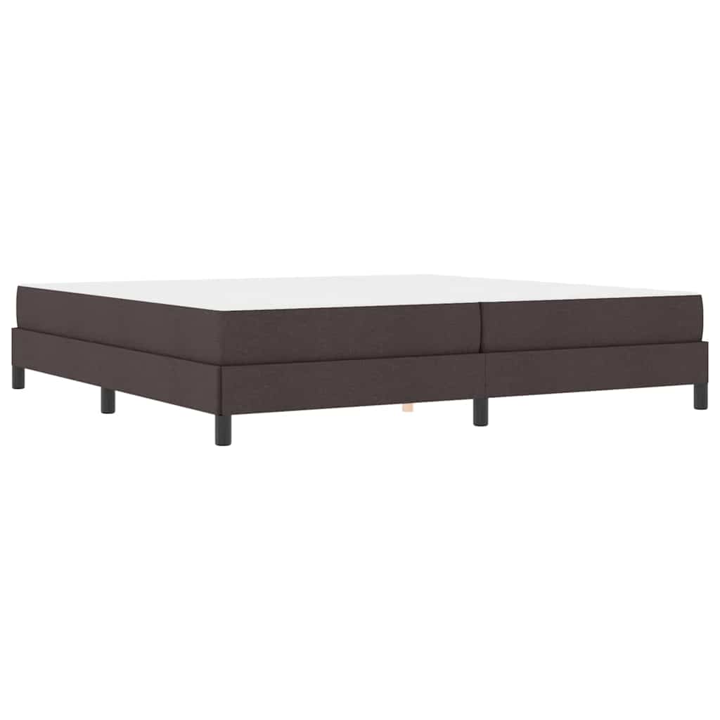 Box Spring Seng Med Madras Mørkebrun 200 X 200 Cm Stof - Billede 2
