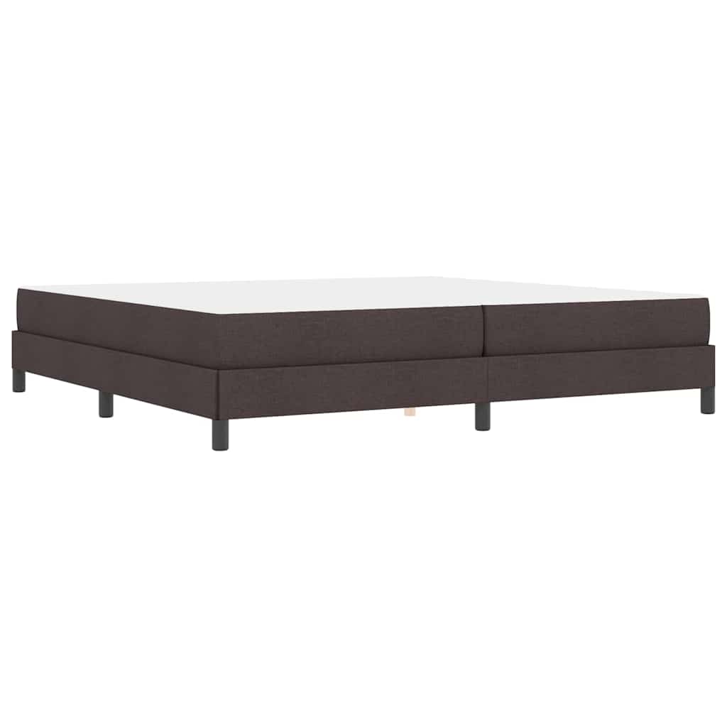Box Spring Seng Med Madras Mørkebrun 200 X 200 Cm Stof - Billede 8