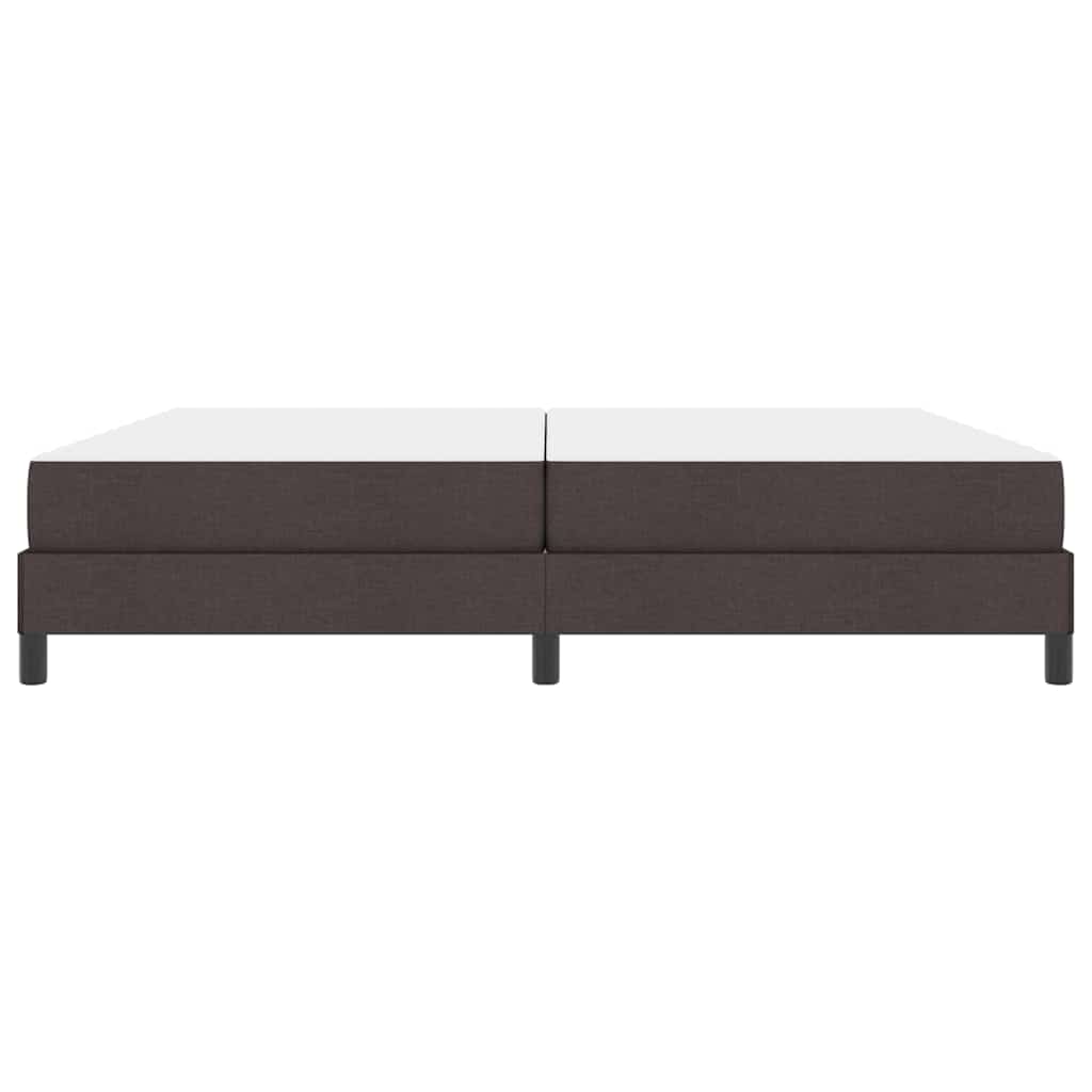 Box Spring Seng Med Madras Mørkebrun 200 X 200 Cm Stof - Billede 6