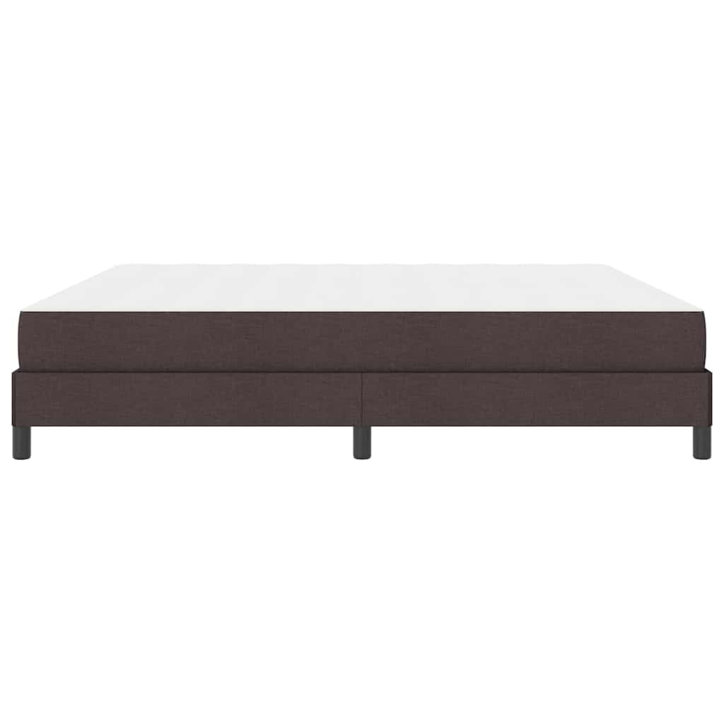Box Spring Seng Med Madras Mørkebrun 200 X 200 Cm Stof - Billede 7