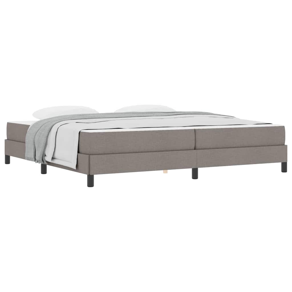 Box Spring Seng Med Madras Gråbrun 200 X 200 Cm Stof - Billede 3