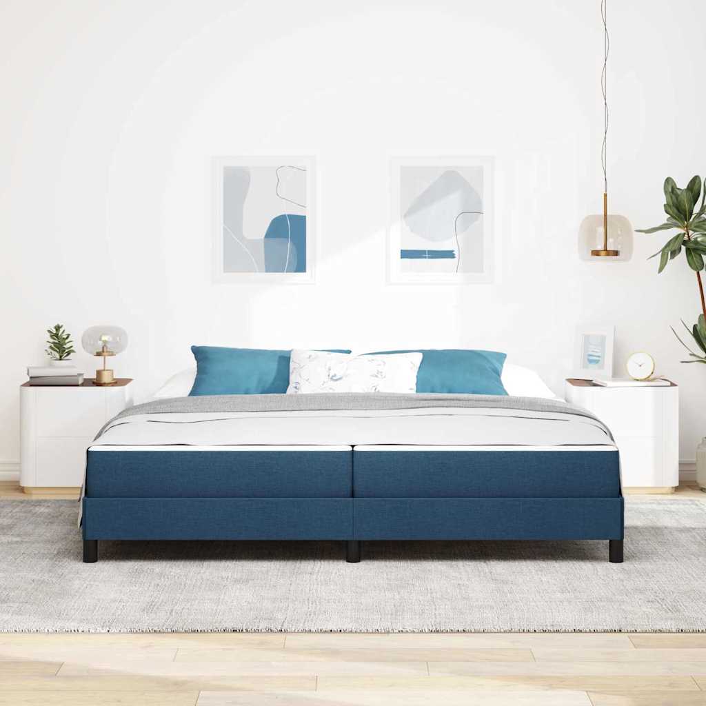 Box Spring Seng Med Madras Blå 200 X 200 Cm Stof - Billede 4