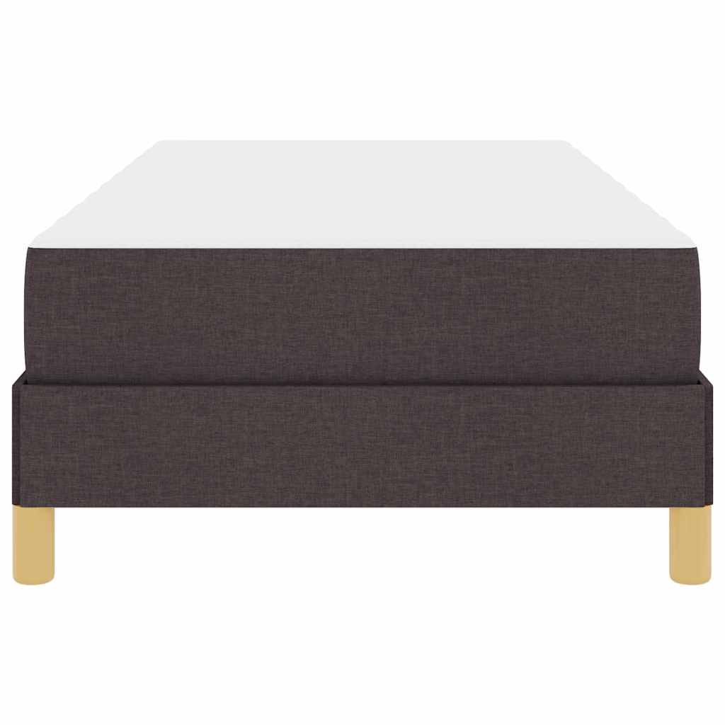Box Spring Seng Brun 80 X 200 Cm Stof Og Konstrueret Træ - Billede 6
