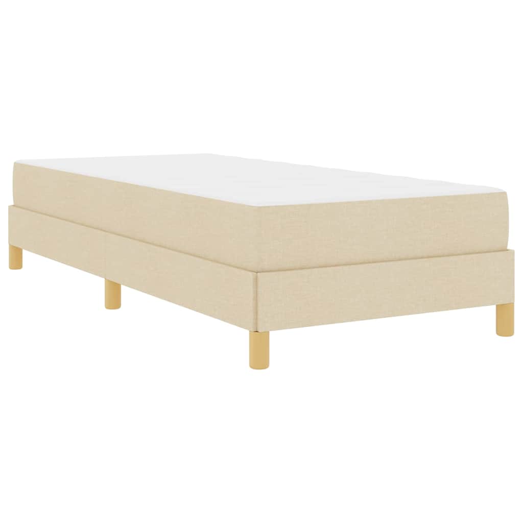 Box Spring Seng Creme Og Brun 80 X 200 Cm - Billede 2