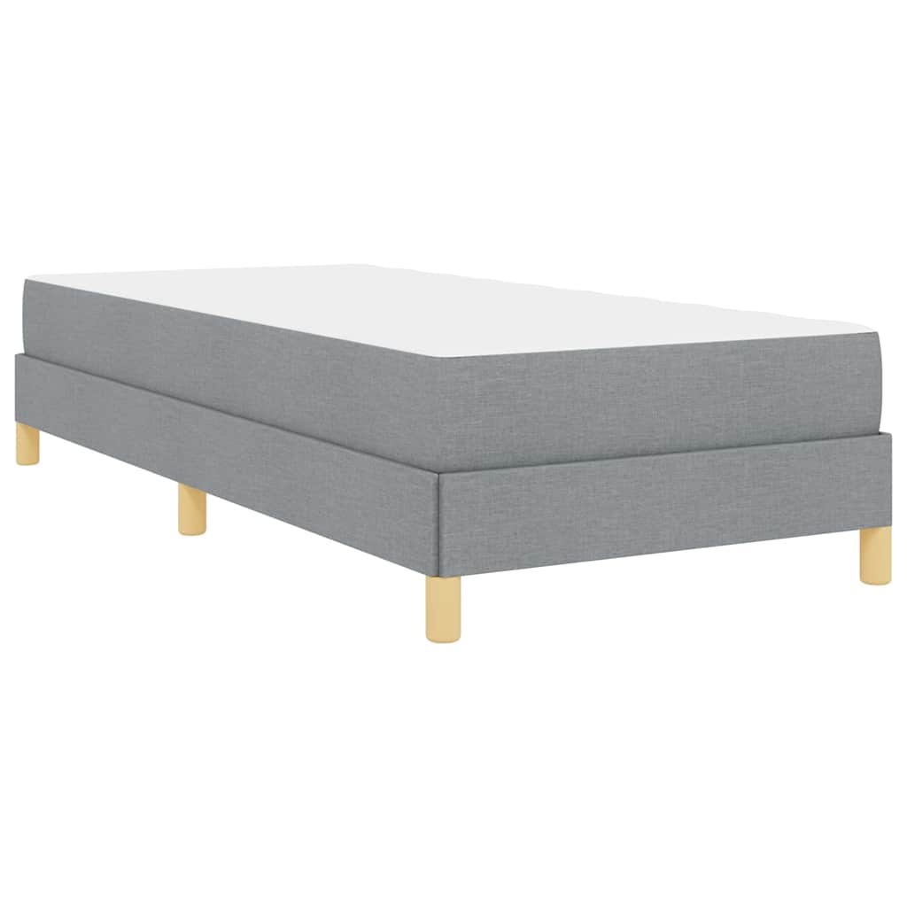Box Spring Seng Lysegrå Og Brun 90 X 190 Cm - Billede 7