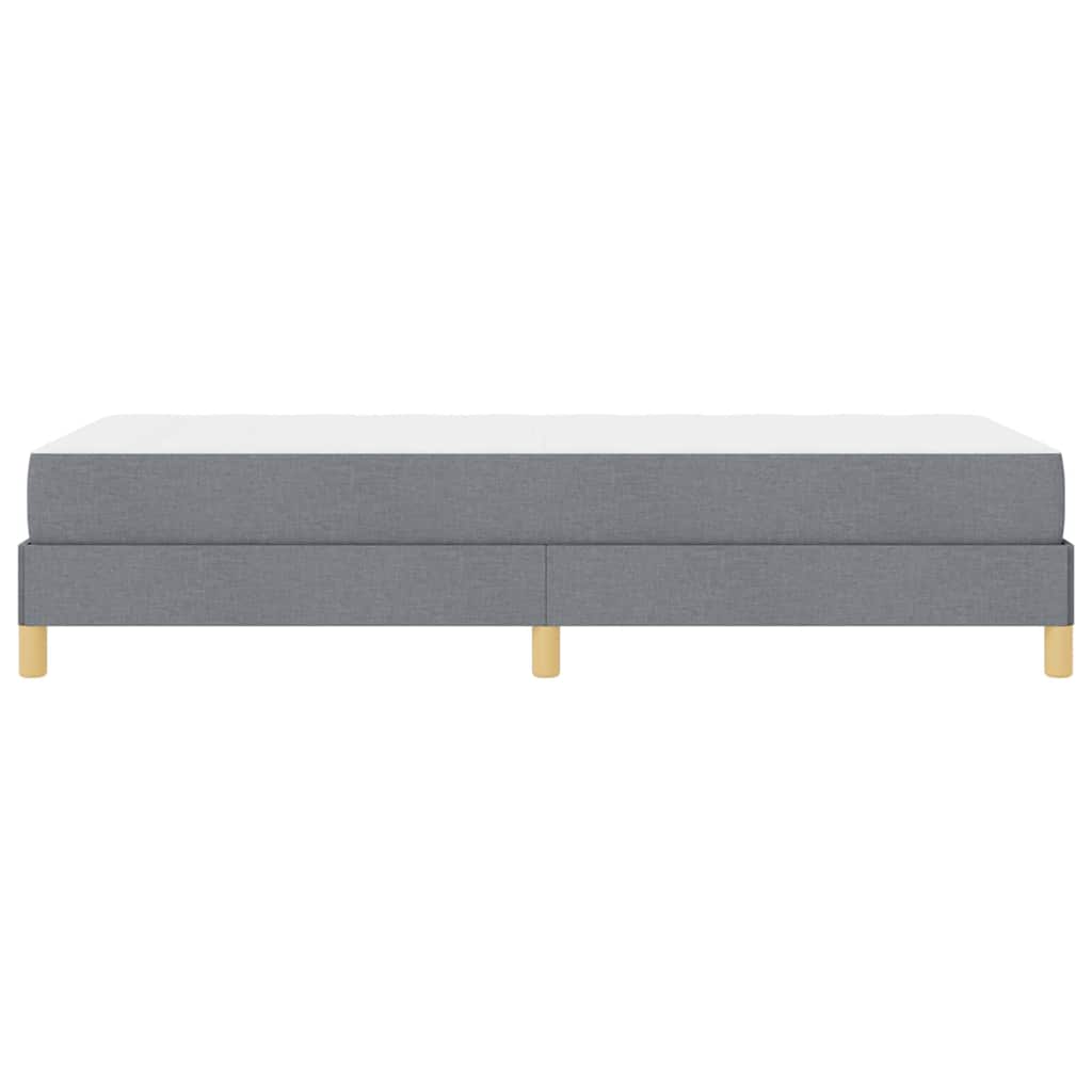 Box Spring Seng Lysegrå Og Brun 90 X 190 Cm - Billede 6