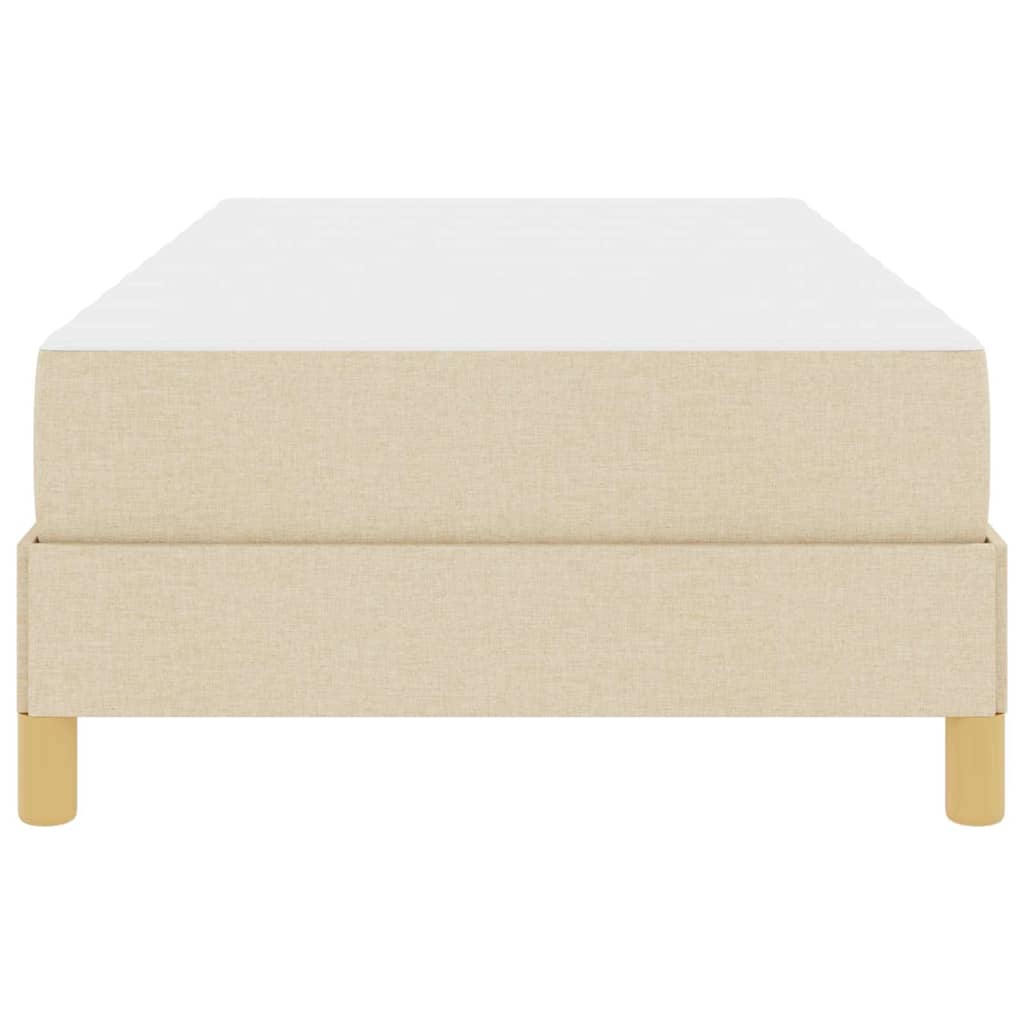 Box Spring Seng Creme Og Brun 90 X 200 Cm - Billede 6