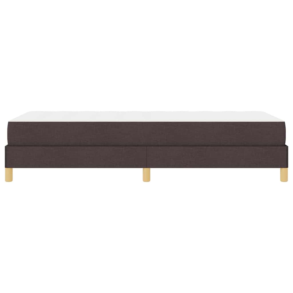 Box Spring Seng Brun 100 X 200 Cm Stof Og Konstrueret Træ - Billede 7
