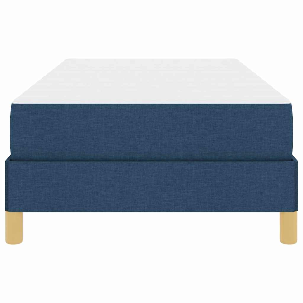 Box Spring Seng Blå Og Hvid 100 X 200 Cm Skum - Billede 6