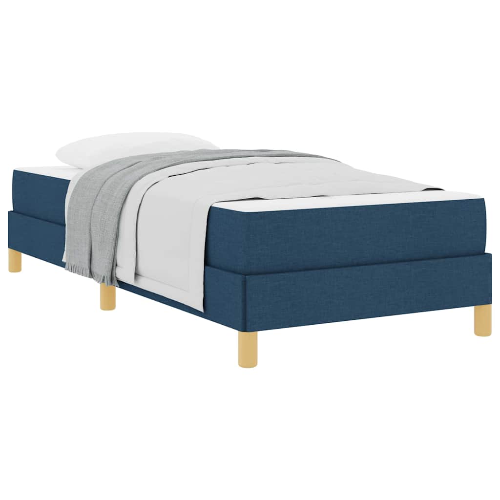 Box Spring Seng Blå Og Hvid 100 X 200 Cm Skum - Billede 2