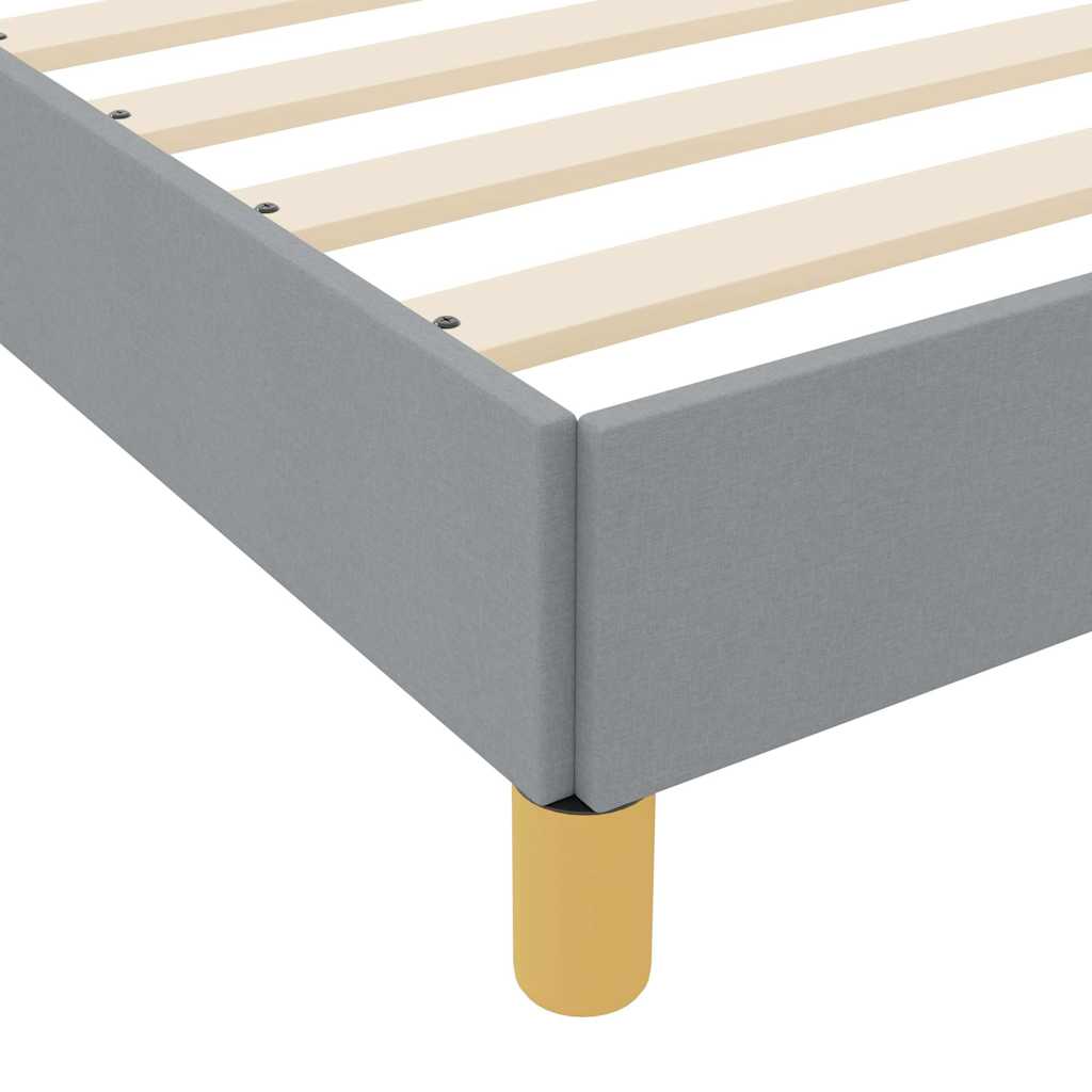 Box Spring Seng Lysegrå Og Brun 120 X 190 Cm - Billede 9