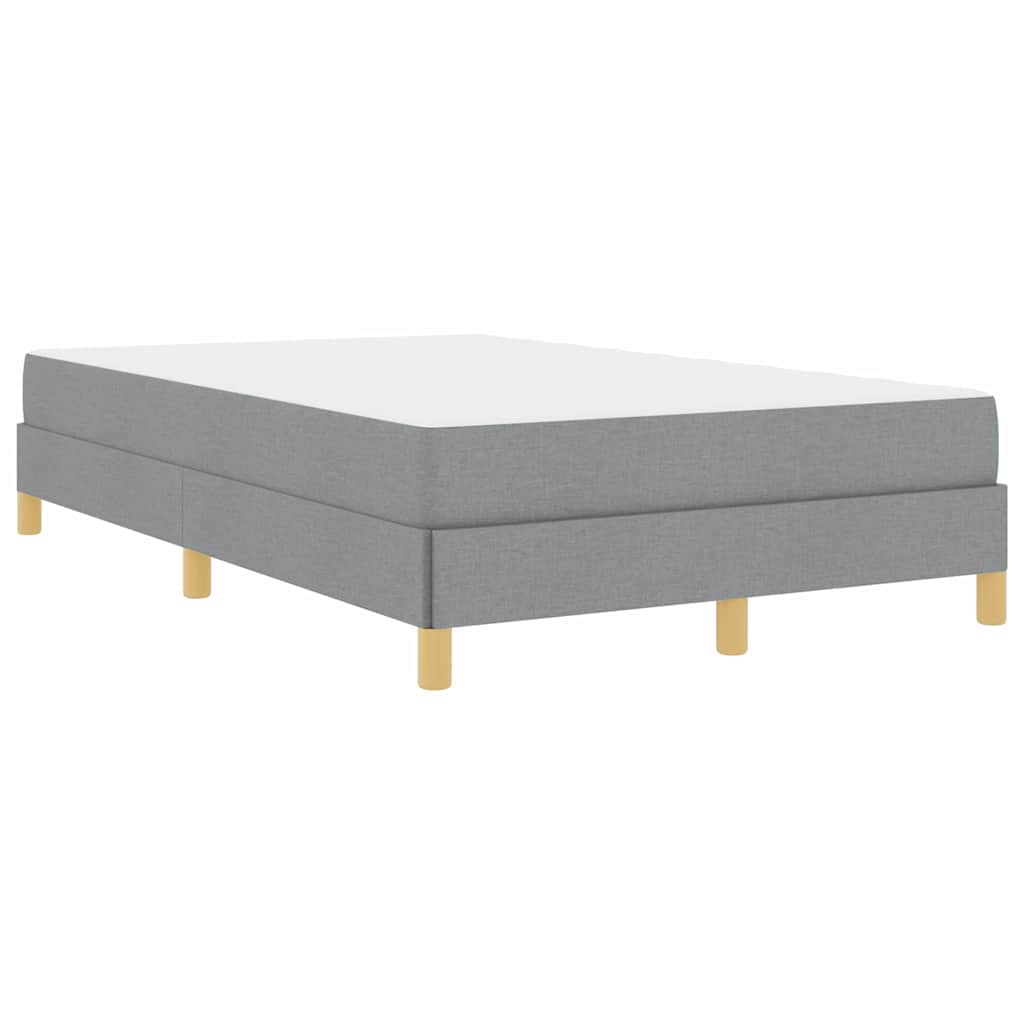 Box Spring Seng Lysegrå Og Brun 120 X 190 Cm - Billede 2