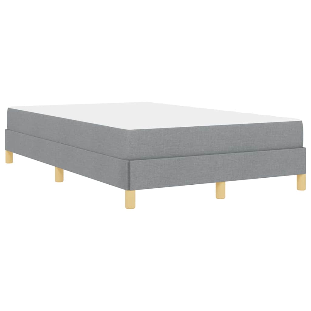 Box Spring Seng Lysegrå Og Brun 120 X 190 Cm - Billede 8