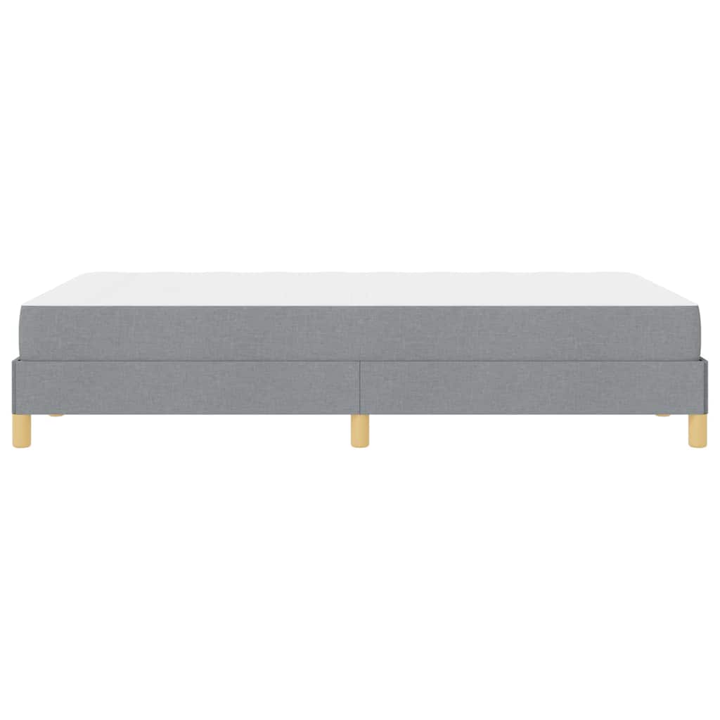 Box Spring Seng Lysegrå Og Brun 120 X 190 Cm - Billede 7