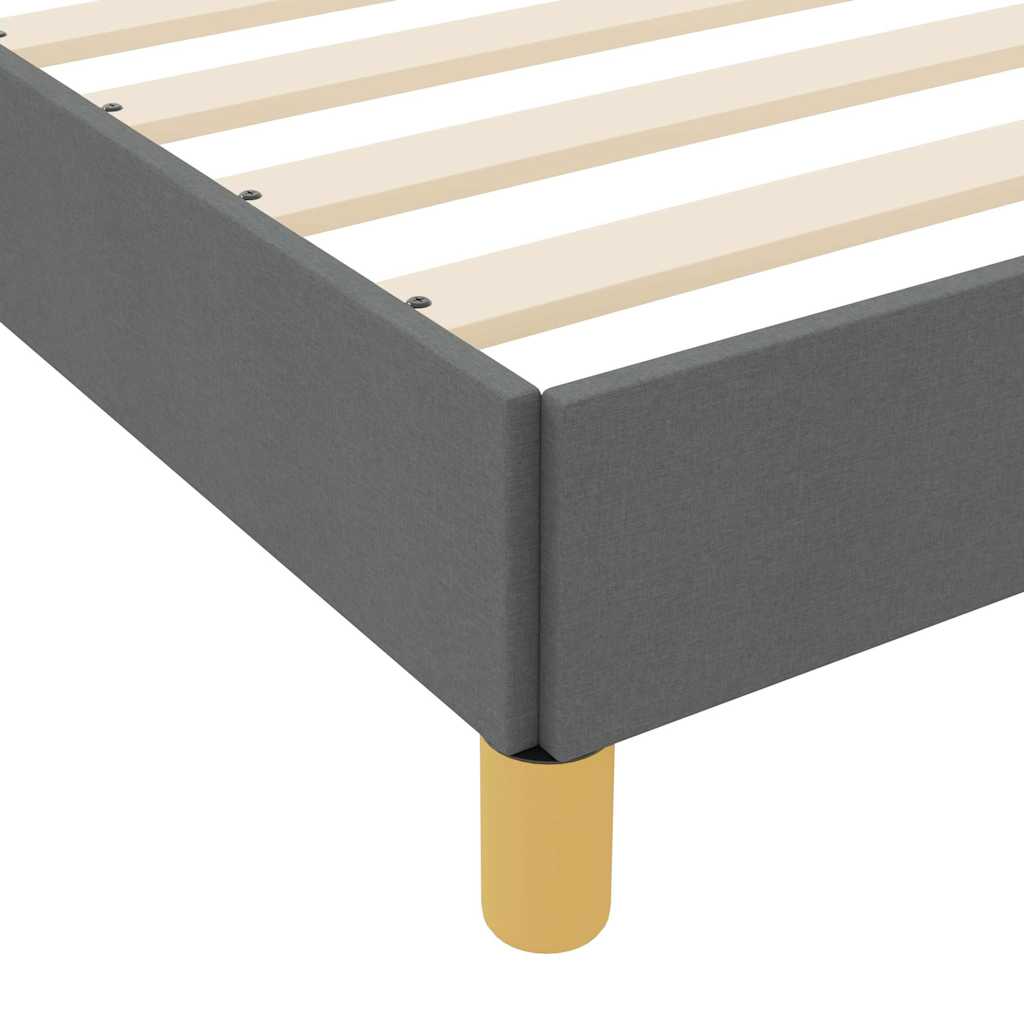 Box Spring Seng Mørkegrå Og Brun 120 X 190 Cm - Billede 9
