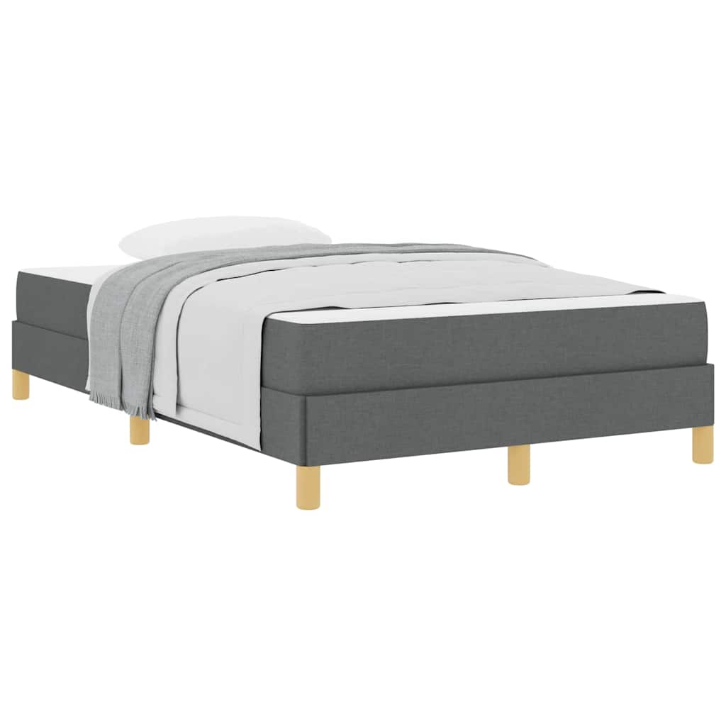 Box Spring Seng Mørkegrå Og Brun 120 X 190 Cm - Billede 3