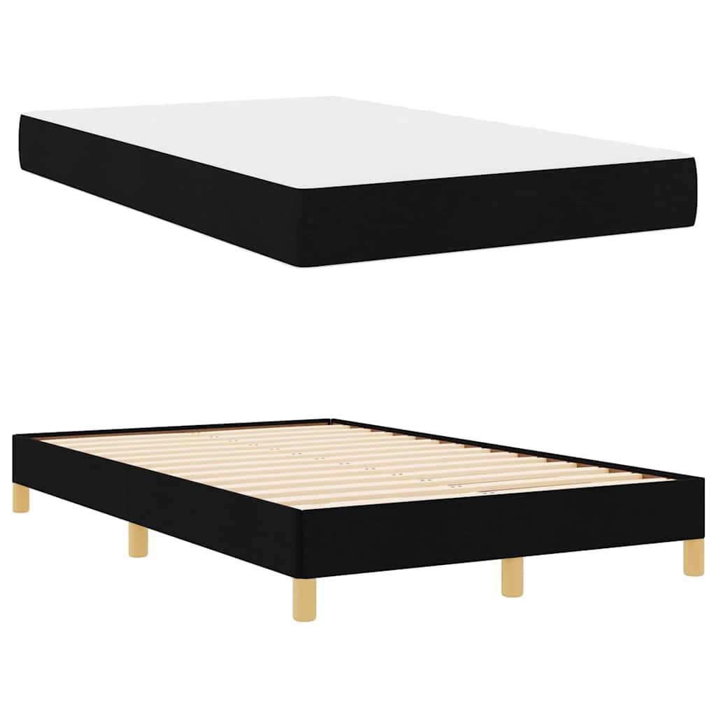 Box Spring Seng Sort Og Brunt 120 X 190 Cm - Billede 5