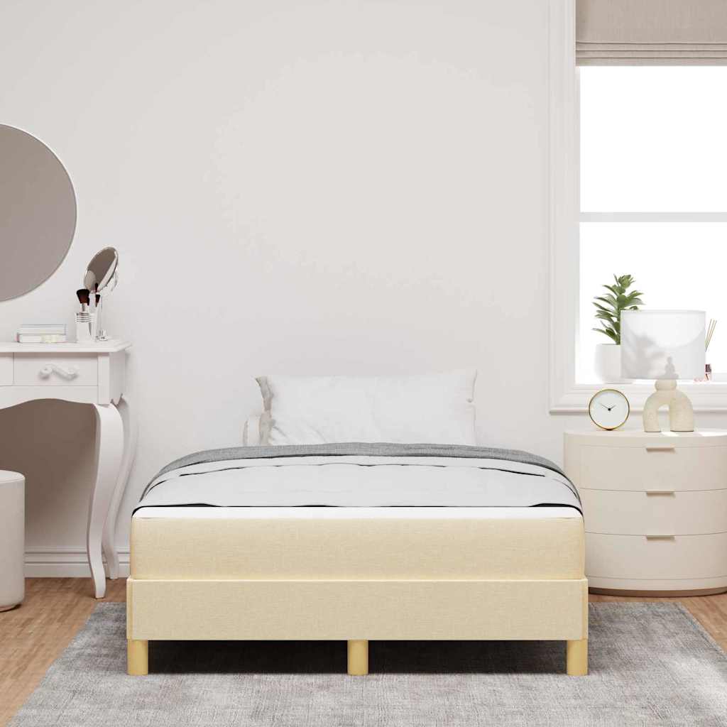 Box Spring Seng Creme Og Brun 120 X 190 Cm - Billede 4