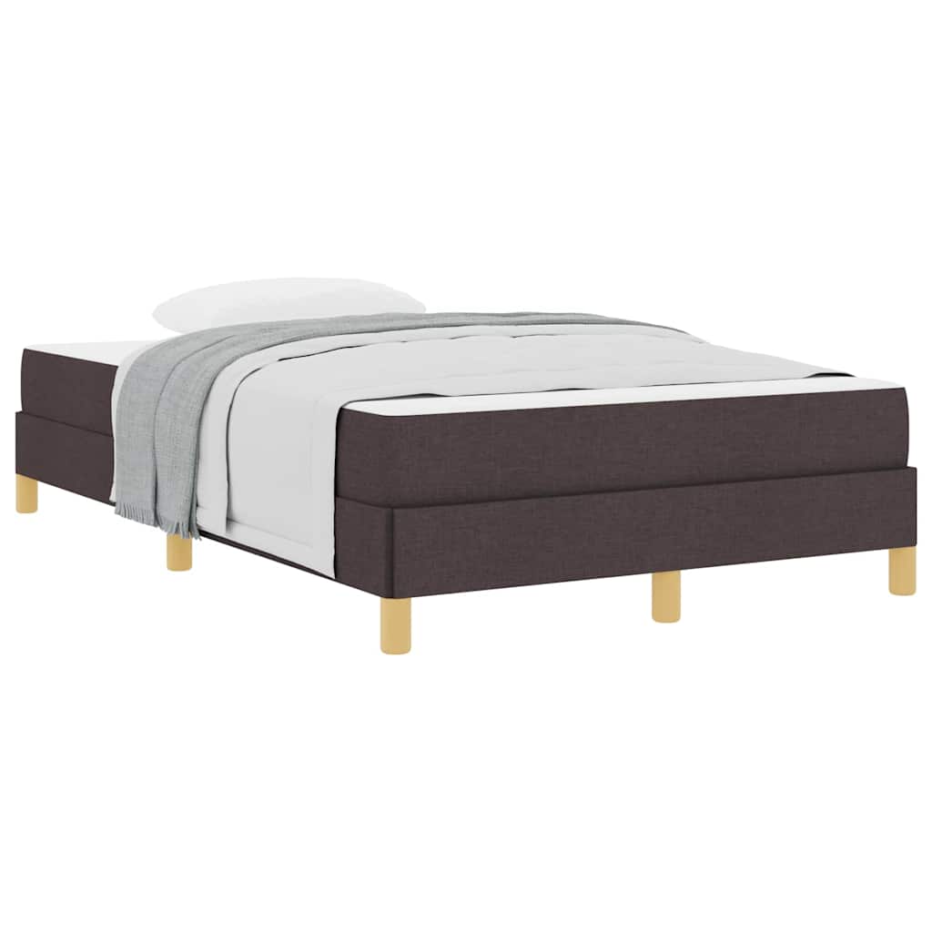 Box Spring Seng Brun 120 X 200 Cm Stof Og Konstrueret Træ - Billede 3