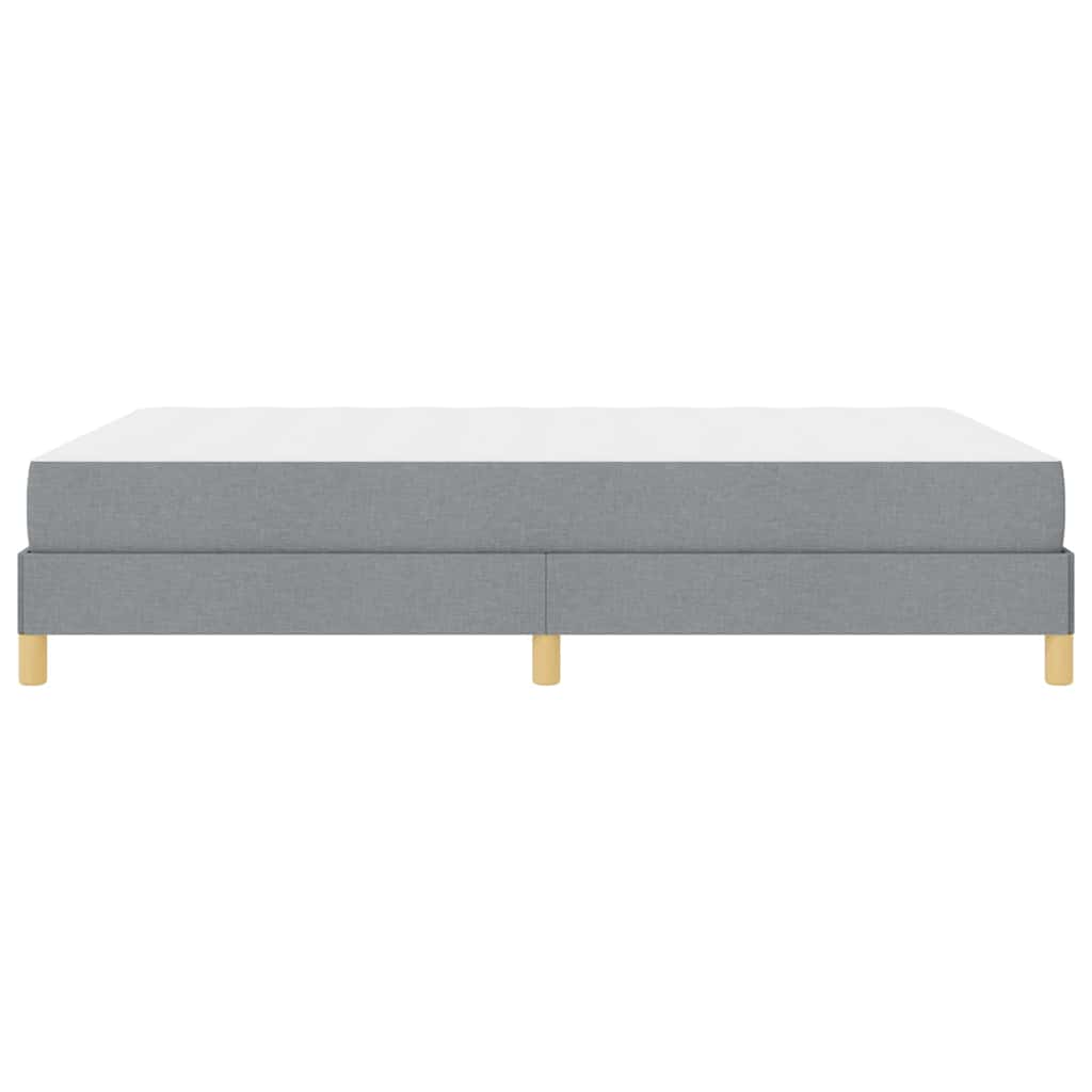 Box Spring Seng Lysegrå Og Brun 140 X 190 Cm - Billede 7