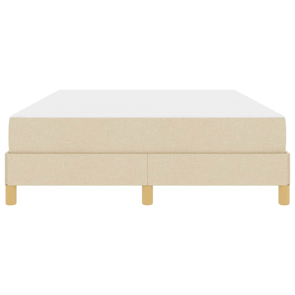 Box Spring Seng Creme Og Brun 140 X 190 Cm - Billede 6