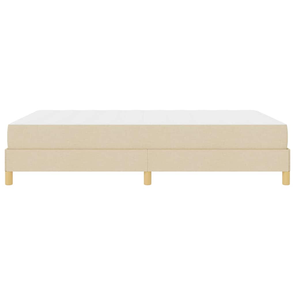 Box Spring Seng Creme Og Brun 140 X 190 Cm - Billede 7