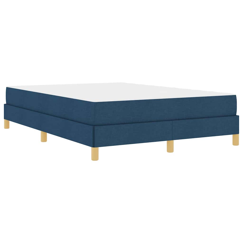 Box Spring Seng Blå Og Brun 140 X 190 Cm - Billede 2