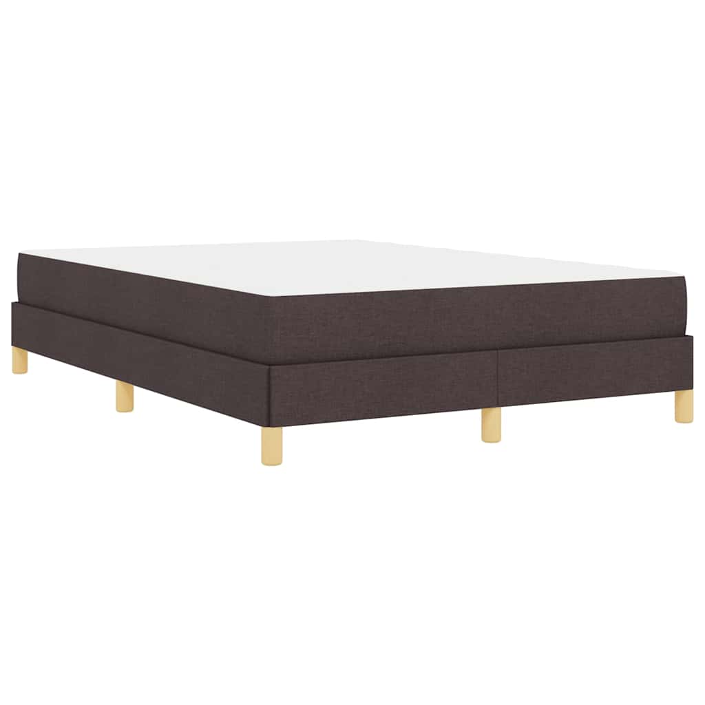 Box Spring Seng Brun 140 X 200 Cm Stof Og Konstrueret Træ - Billede 8