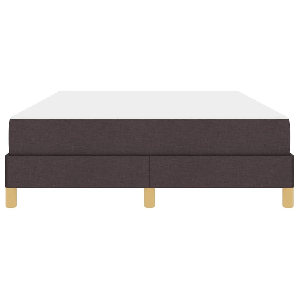Box Spring Seng Brun 140 X 200 Cm Stof Og Konstrueret Træ - Billede 6