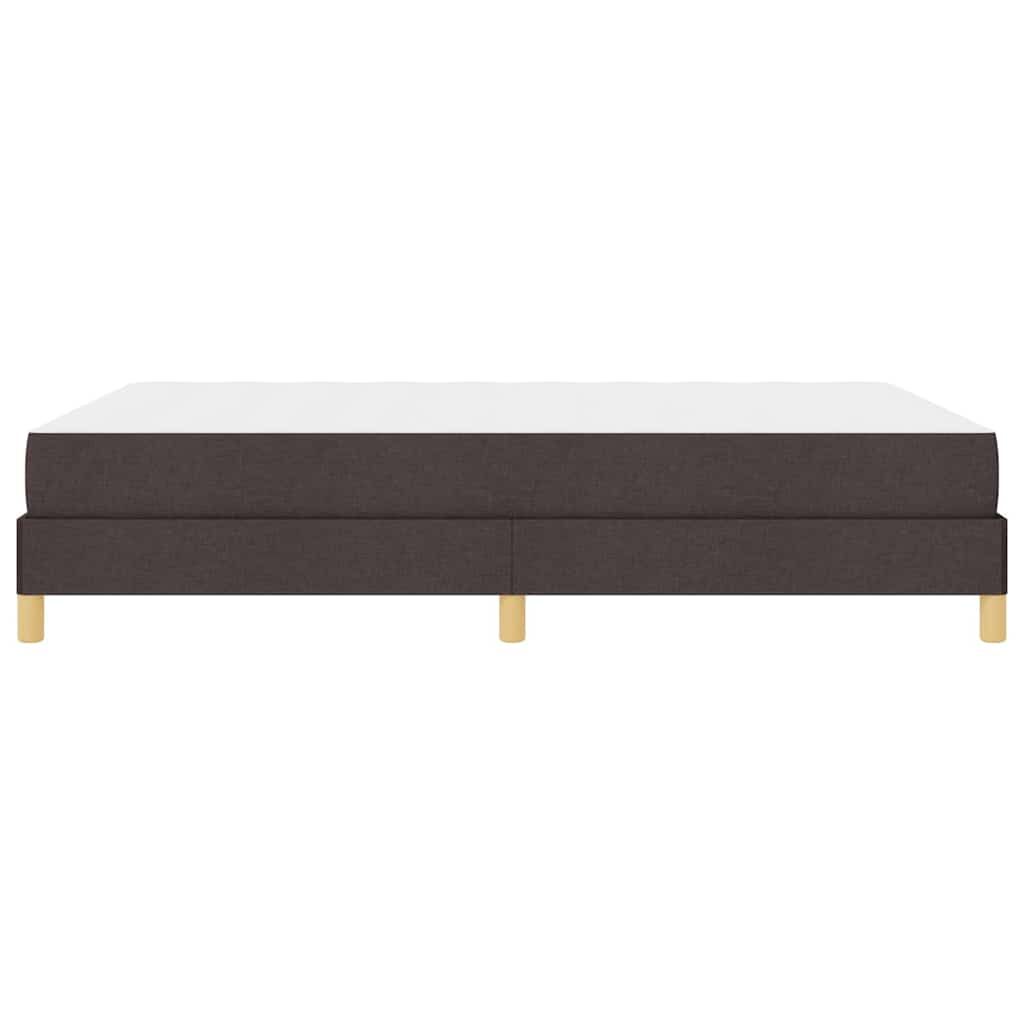 Box Spring Seng Brun 140 X 200 Cm Stof Og Konstrueret Træ - Billede 7