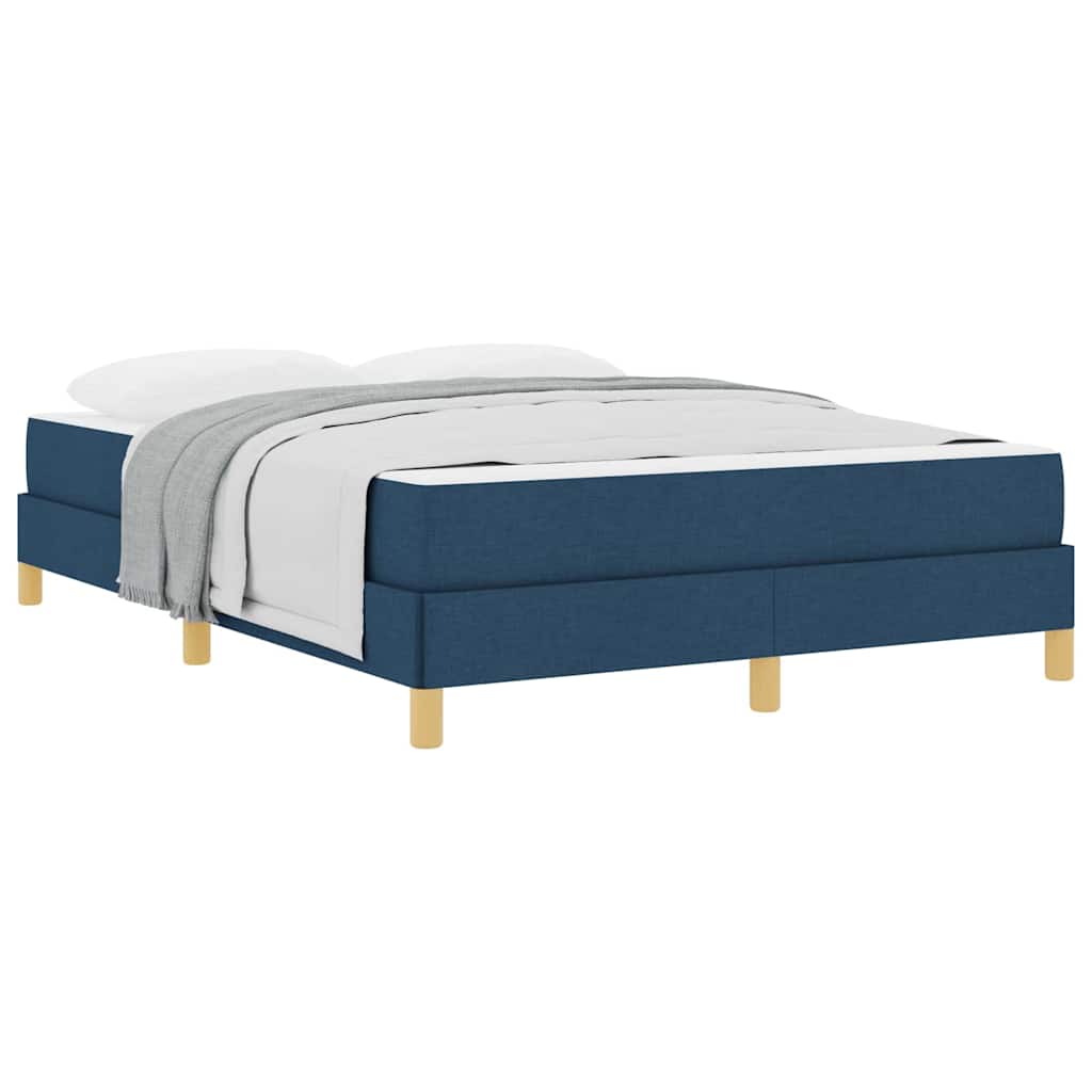 Box Spring Seng Blå Og Brun 140 X 200 Cm - Billede 3