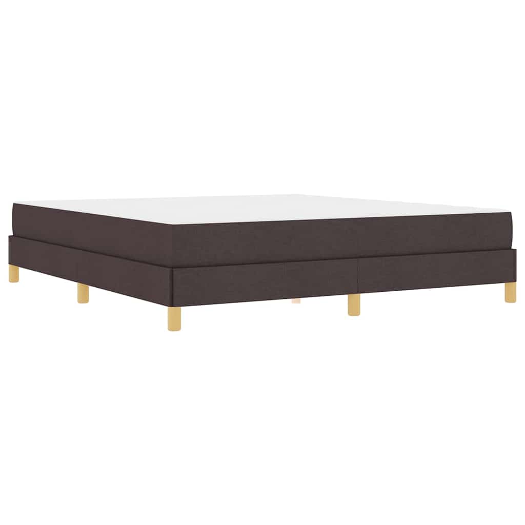 Box Spring Seng Brun 180 X 200 Cm Stof Og Konstrueret Træ - Billede 2