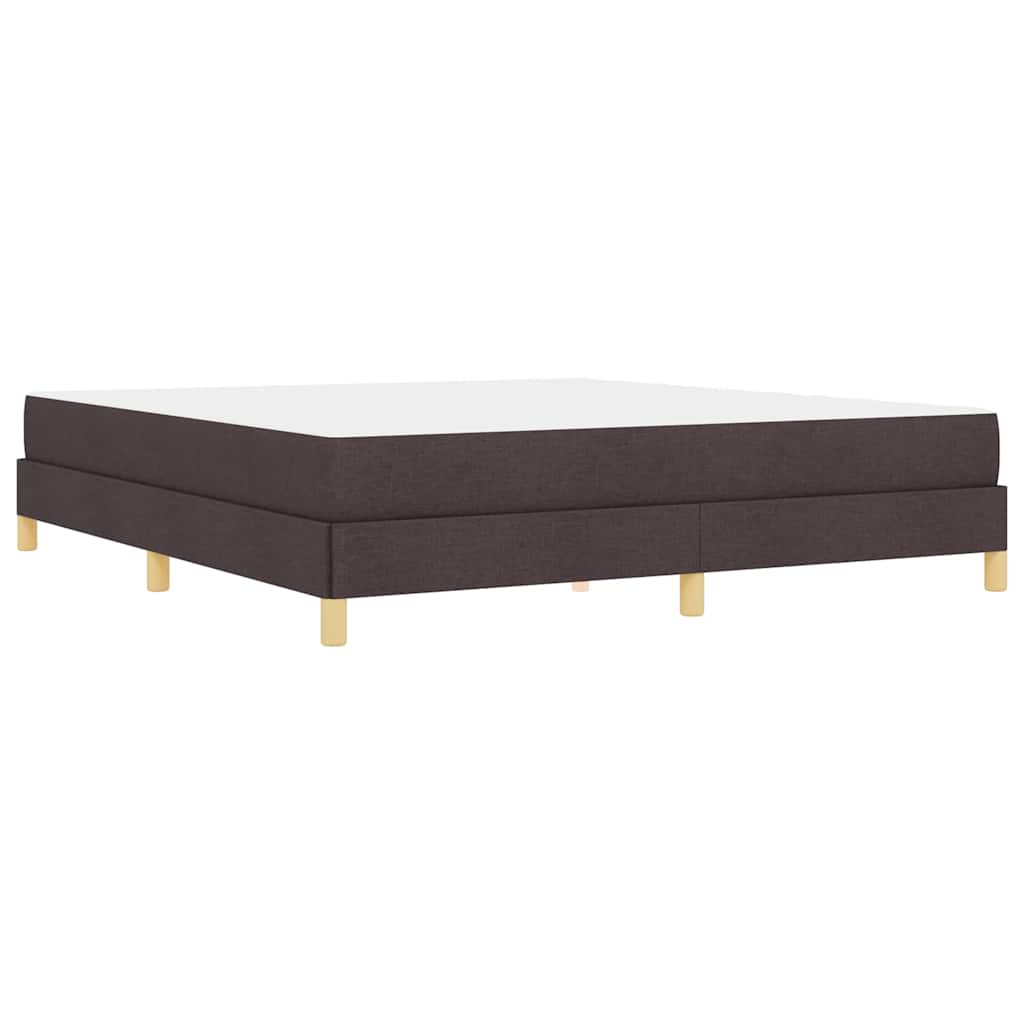 Box Spring Seng Brun 180 X 200 Cm Stof Og Konstrueret Træ - Billede 8
