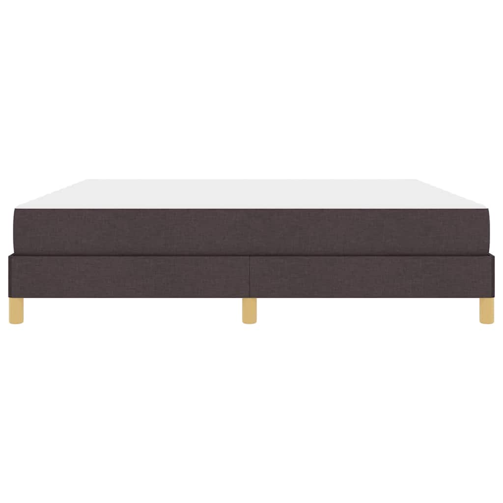 Box Spring Seng Brun 180 X 200 Cm Stof Og Konstrueret Træ - Billede 6