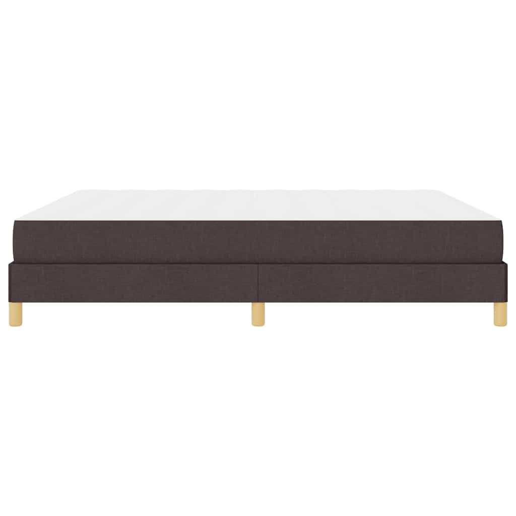 Box Spring Seng Brun 180 X 200 Cm Stof Og Konstrueret Træ - Billede 7