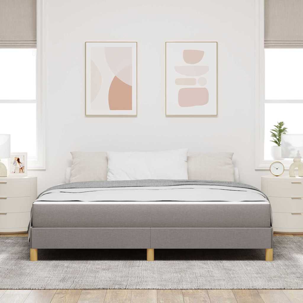 Box Spring Seng Taupe Og Brun 180 X 200 Cm - Billede 4