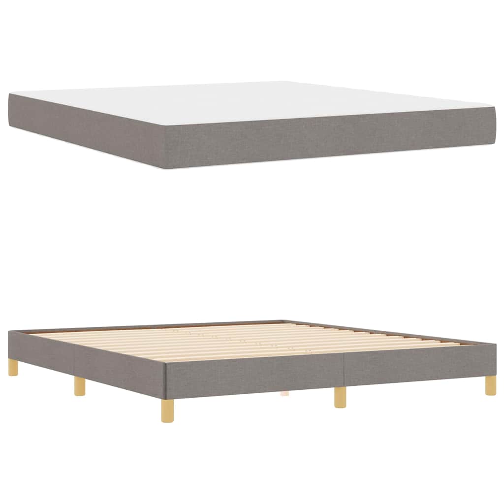 Box Spring Seng Taupe Og Brun 180 X 200 Cm - Billede 5