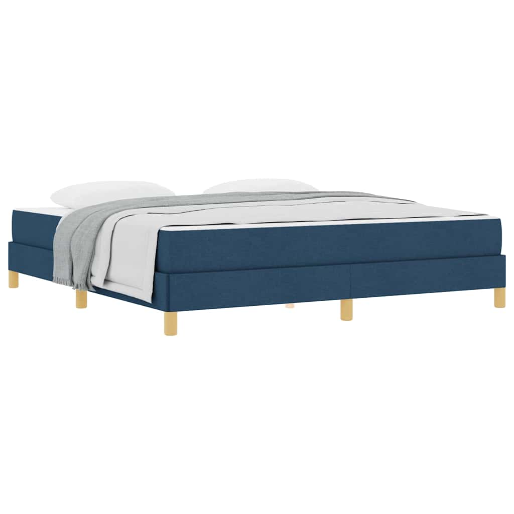 Box Spring Seng Blå Og Brun 180 X 200 Cm - Billede 3