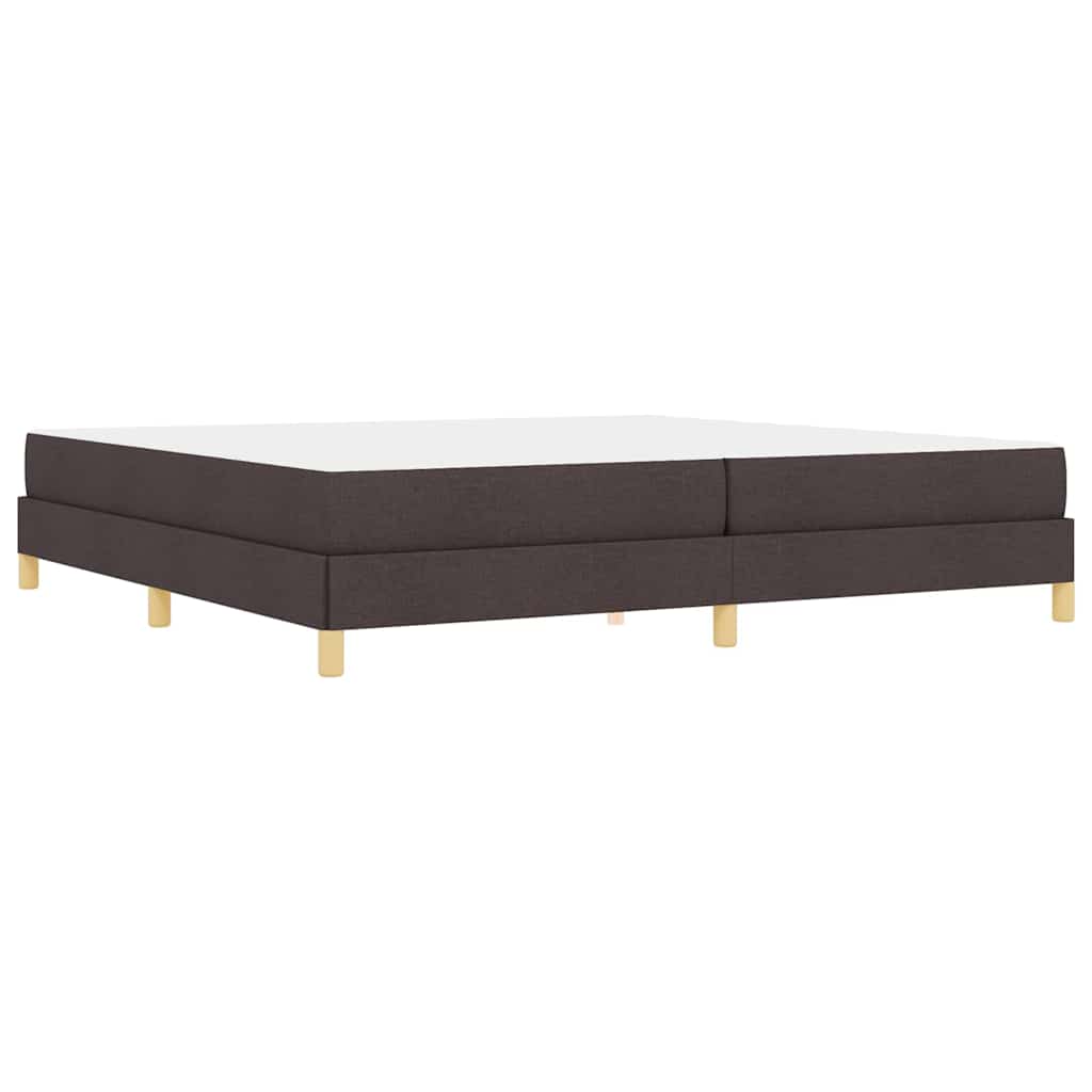 Box Spring Seng Brun 200 X 200 Cm Stof Og Konstrueret Træ - Billede 8
