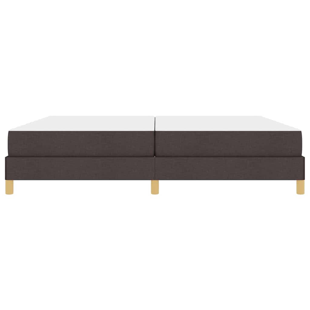 Box Spring Seng Brun 200 X 200 Cm Stof Og Konstrueret Træ - Billede 6