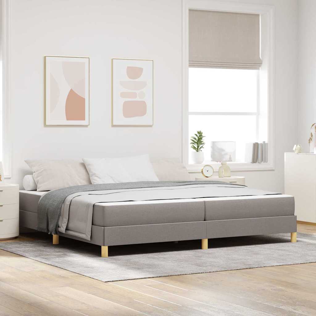 Box Spring Seng Taupe Og Brun 200 X 200 Cm - Hovedbillede